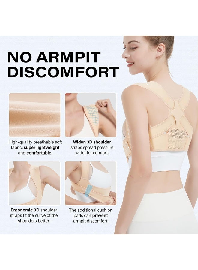 Posture Corrector for Women and Men: Adjustable  Breathable Upper Back Brace - Posture Support for office Worker Housewife Students(L） - Image 3